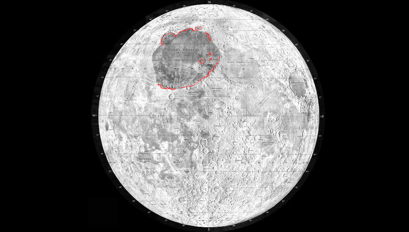Location of Imbrium basin. Image: Wikimedia